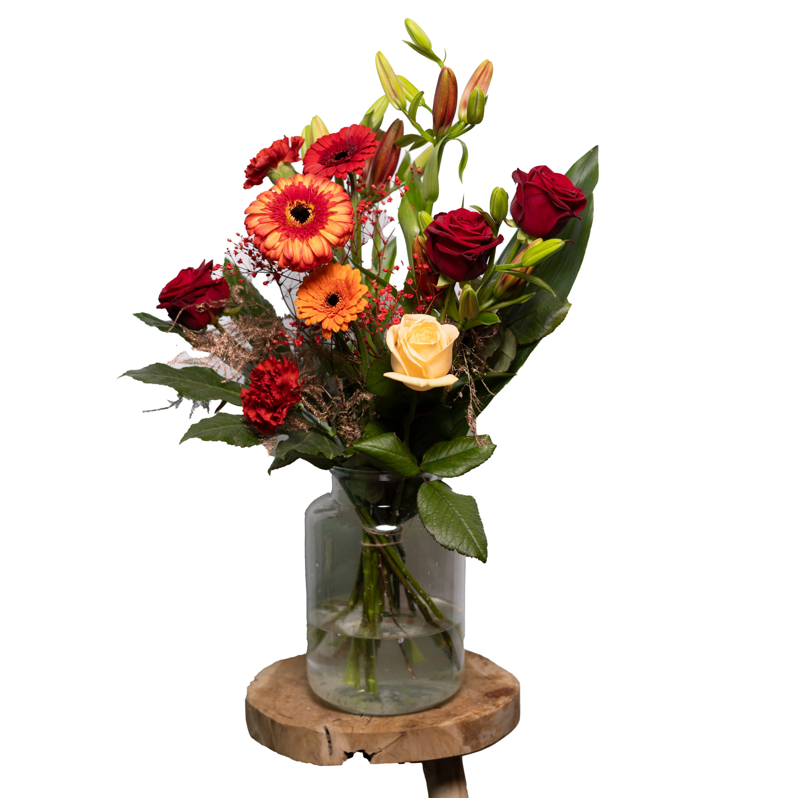 Boeket Rood Oranje Maat ML