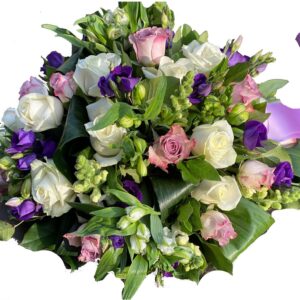 Rouwbloemstuk Lysiantus